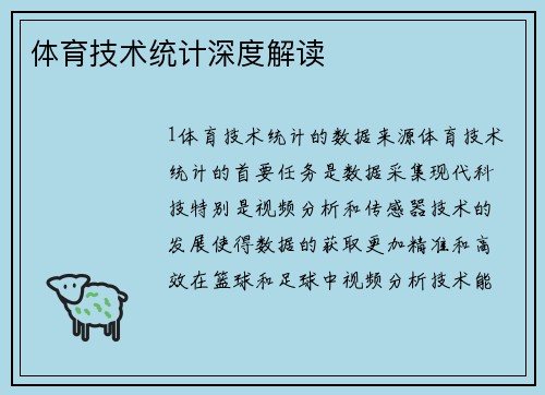 体育技术统计深度解读